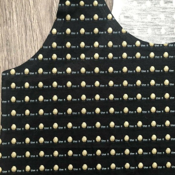 NWOT American Apparel Sublimation Collection "Brain: Use It" Black Tank Top - Picture 3 of 4